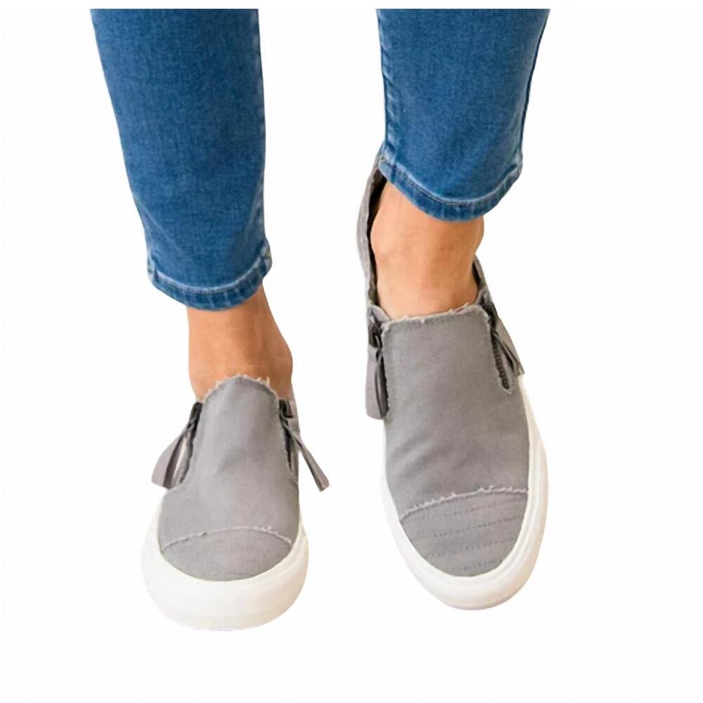 NEW GYPSY JAZZ women's zippy sneakers in grey